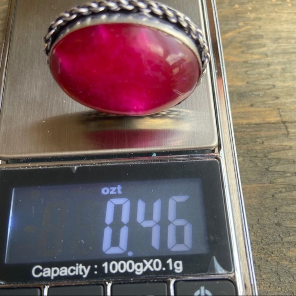 MASSIVE BOHO STYLE UNTREATED RUBY RING - Picture 5 of 13